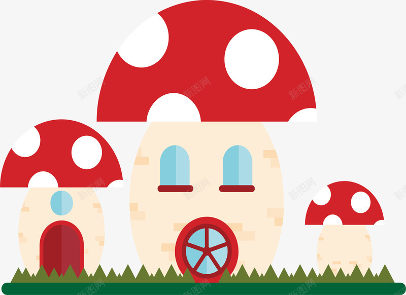 卡通蘑菇屋png免抠素材_新图网 https://ixintu.com 儿童卡通 儿童绘画 卡通 卡通蘑菇 小屋 矢量素材 童话 童话故事 蘑菇 蘑菇屋子 魔幻