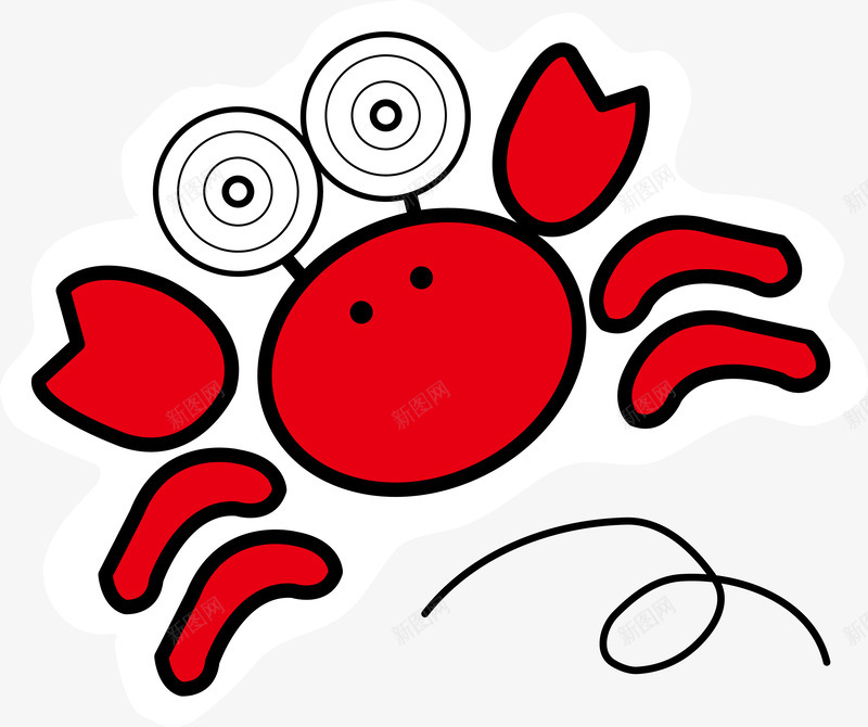红色蟹png免抠素材_新图网 https://ixintu.com 大海生物 海产品 海洋 海洋王国 海洋生物 海鲜 红色 螃蟹