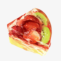 果冻蛋糕手绘画片素材