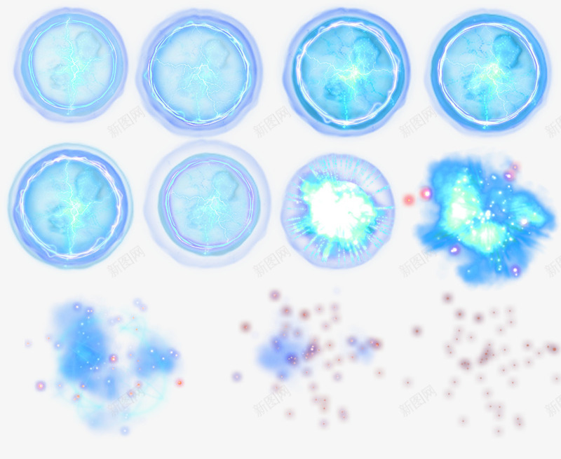 蓝色清新火焰光芒效果元素png免抠素材_新图网 https://ixintu.com 光芒 免抠PNG 效果元素 清新 火焰 蓝色