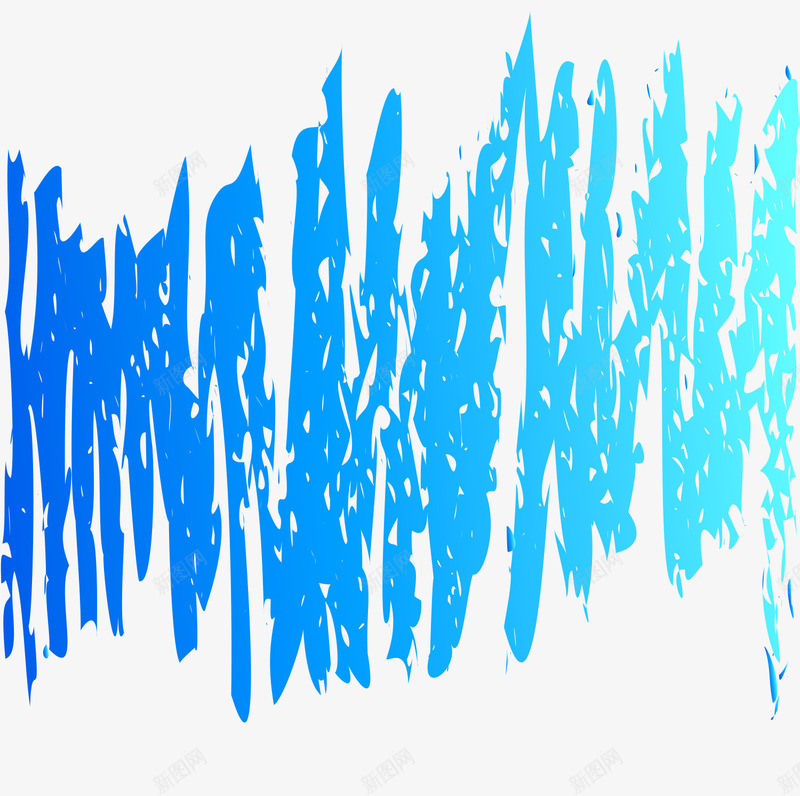 蓝色笔刷矢量图ai免抠素材_新图网 https://ixintu.com 墨印 矢量笔刷 蓝色笔刷 矢量图