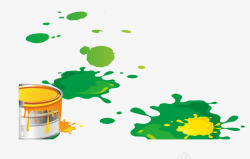 油漆油漆刷绿矢量图素材