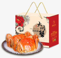 中秋节美食海鲜蟹素材
