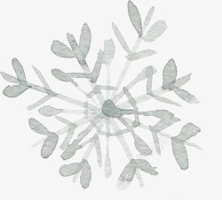 雪花绘画简单可爱的水彩雪花高清图片