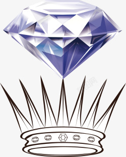钻石卡通皇冠素材