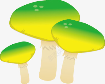 绿色蘑菇卡通图png免抠素材_新图网 https://ixintu.com 卡通蘑菇 红色蘑菇 绿色植物手绘效果 藤蔓矢量图