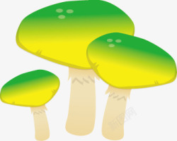 绿色蘑菇卡通图素材