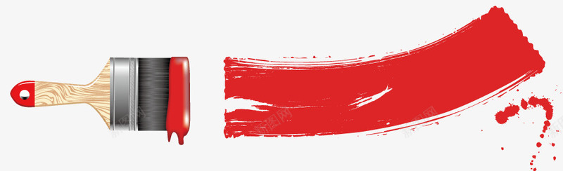 红色油漆png免抠素材_新图网 https://ixintu.com 油漆刷 笔刷 红色 装修