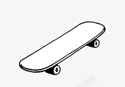 手绘滑板车素材