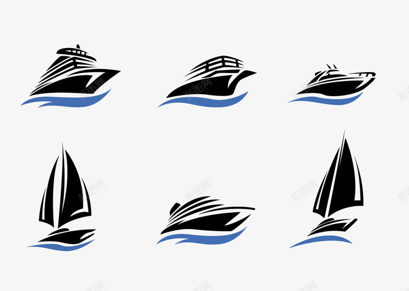 黑色航海小船简笔画png免抠素材_新图网 https://ixintu.com 小船 海洋 简笔画 航海 黑色小船