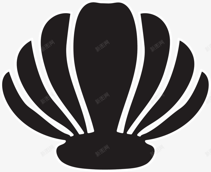 黑色简约大海贝壳图标png_新图网 https://ixintu.com 6月8号 世界海洋日 大海 大海贝壳 海贝 珍珠贝 自然 黑色贝壳