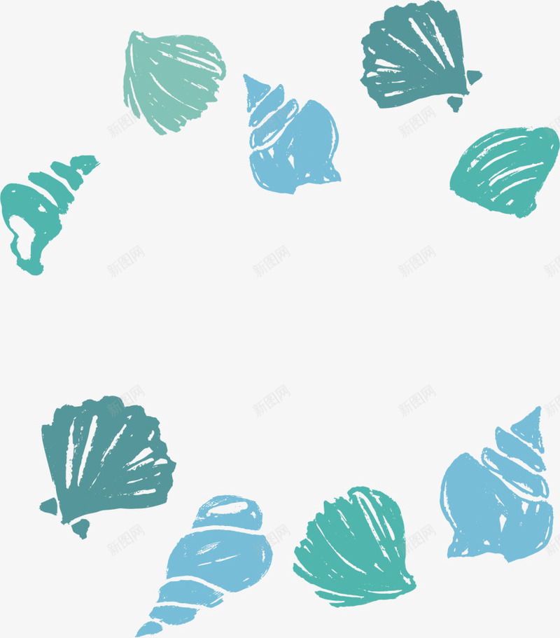 海洋生物手绘海螺png免抠素材_新图网 https://ixintu.com 一堆海螺 手绘海螺 水彩 海洋生物 画画 绘画