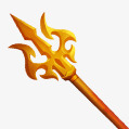金色火焰游戏手杖素材