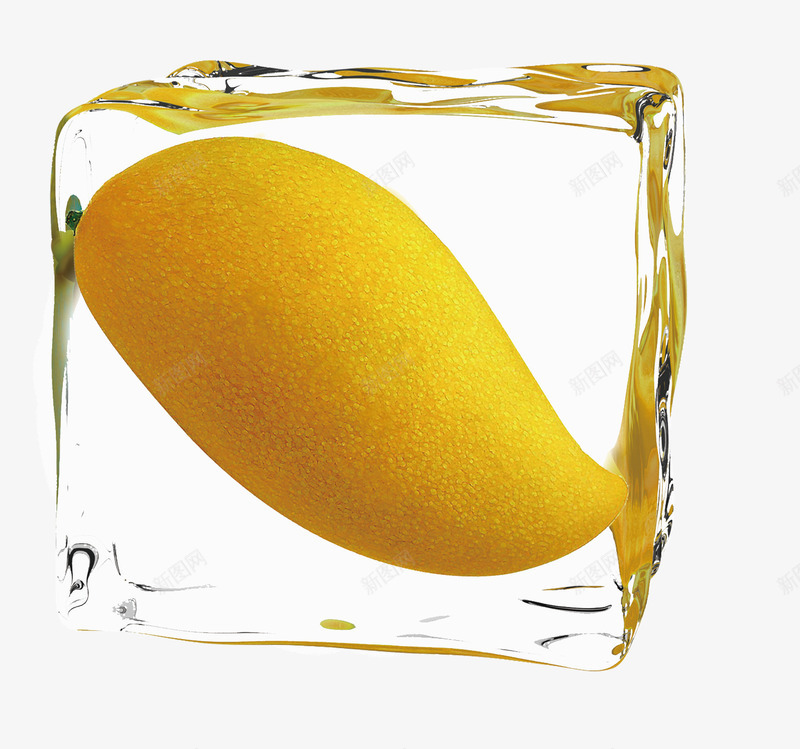 冰块里的柠檬psd免抠素材_新图网 https://ixintu.com 冰块 实物 效果 柠檬