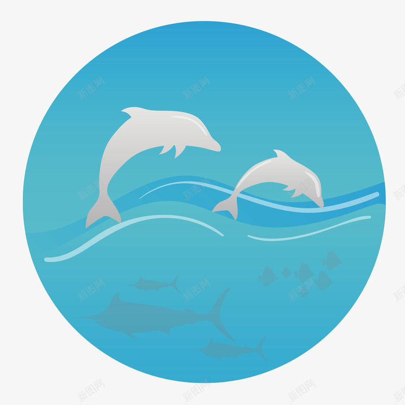 世界海洋日海豚矢量图ai免抠素材_新图网 https://ixintu.com 世界海洋日 可爱 海洋 海豚 生物 鱼类 矢量图