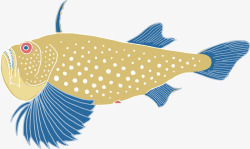 卡通海洋生物鱼文艺风海报素材