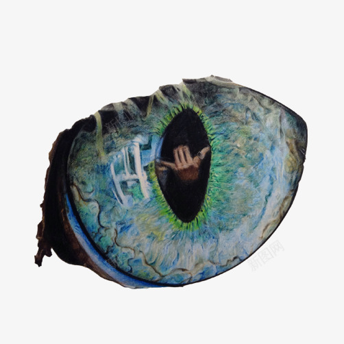 眼睛瞳孔手绘片png免抠素材_新图网 https://ixintu.com 创意色彩 手绘水彩 眼珠 瞳孔 蓝色