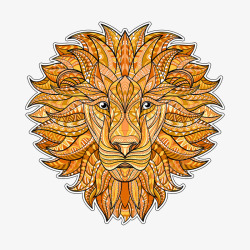 狮子头印花素材