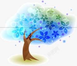 想象树幻彩心形创意树高清图片