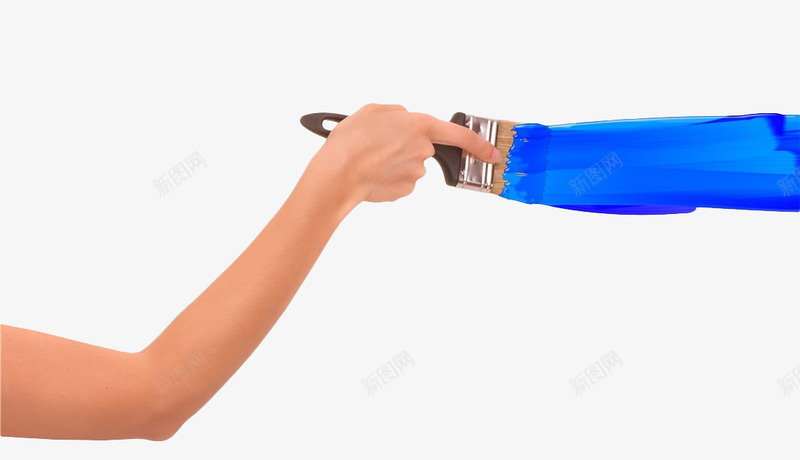 蓝色粉刷油漆png免抠素材_新图网 https://ixintu.com 手 油漆 粉刷 粉刷效果 蓝色笔刷 颜料