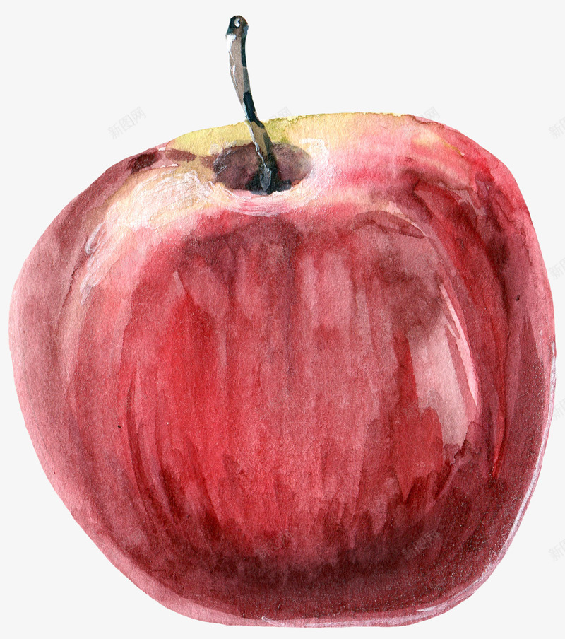 手绘苹果png免抠素材_新图网 https://ixintu.com 彩绘苹果 手绘苹果 红色苹果 色彩鲜艳 苹果 苹果PNG