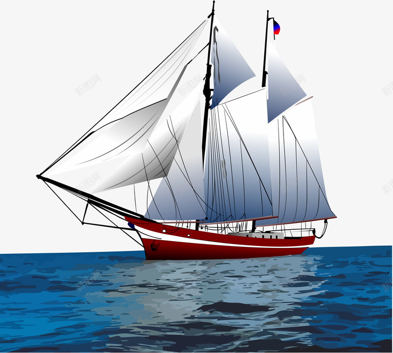 航行的帆船png免抠素材_新图网 https://ixintu.com 大海 帆船 海洋 航行