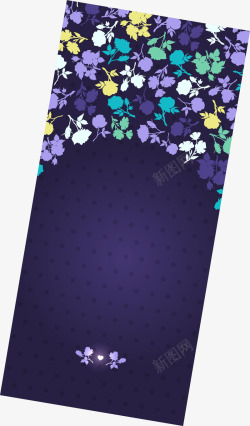 自然吊牌紫色花藤标签高清图片