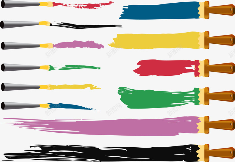 彩漆油漆笔刷png免抠素材_新图网 https://ixintu.com 刷子彩漆 彩色 彩色画笔 油漆 涂料 颜料