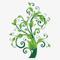 绿色藤蔓创意树素材