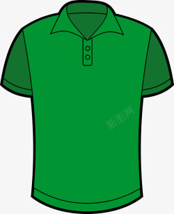 线稿数据图绿色短袖T恤图高清图片
