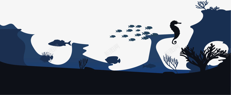 蓝色扁平大海海底png免抠素材_新图网 https://ixintu.com 6月8号 世界海洋日 大海 海底 海草 犹豫 珊瑚 自然