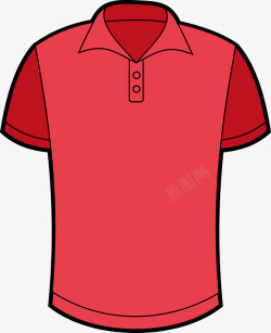 红色短袖T恤图素材