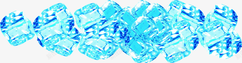 创意合成蓝色冰块效果png免抠素材_新图网 https://ixintu.com 冰块 创意 合成 效果 蓝色 设计