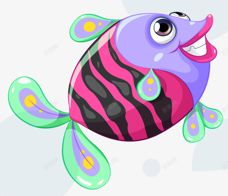 海洋小丑鱼png免抠素材_新图网 https://ixintu.com 丑丑鱼 丑鱼 化妆的鱼 可爱 大嘴