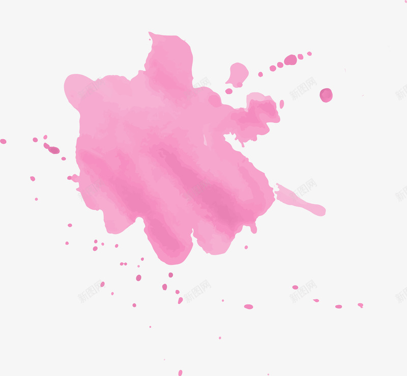 粉色清新涂料png免抠素材_新图网 https://ixintu.com 水彩 涂料 清新 简约 粉色 绘画 美术 颜料