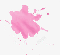 粉色清新涂料素材