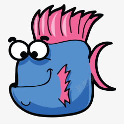 海洋鱼类超萌卡通手绘Q版动物免素材