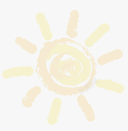 开学季黄色手绘太阳素材
