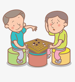 下棋的人素材
