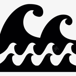 奇迹自然海洋水系列海浪变图标高清图片