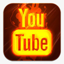 YouTube火焰社交媒体图标图标
