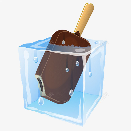 冰块里的雪糕png免抠素材_新图网 https://ixintu.com 冰块 卡通 拟物化 雪糕