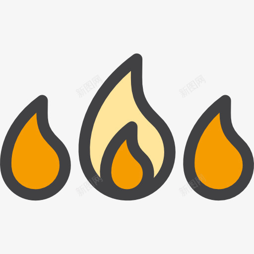 消防图标png_新图网 https://ixintu.com 元素 危险性质 杂 火 火焰 燃烧