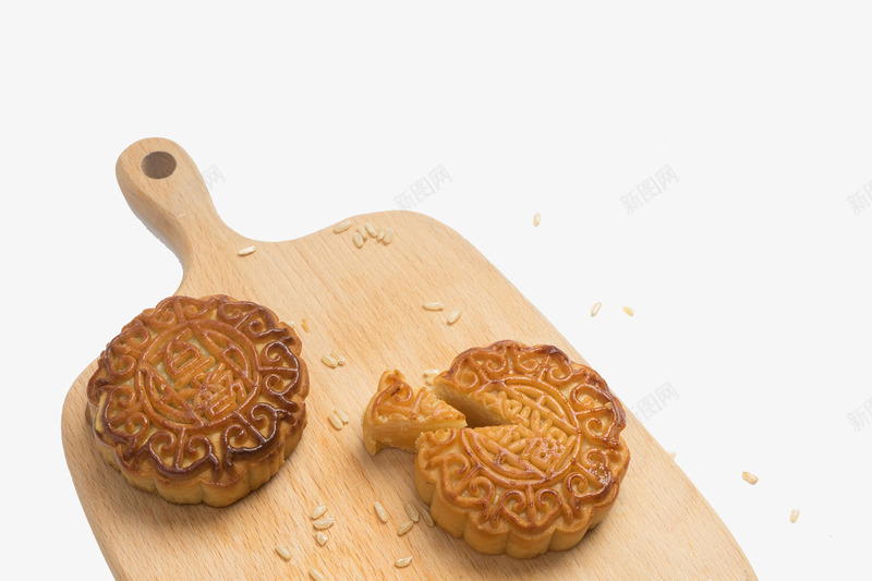 中秋节月饼png免抠素材_新图网 https://ixintu.com 中秋节装饰 八月十五 月饼 木板 背景装饰 食物