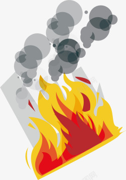 火焰烧烤卡通矢量图素材