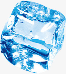 冰块手绘创意手绘摄影蓝色的冰块效果高清图片