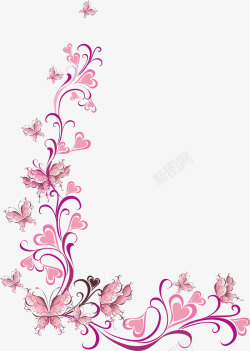 粉色藤蔓装饰素材