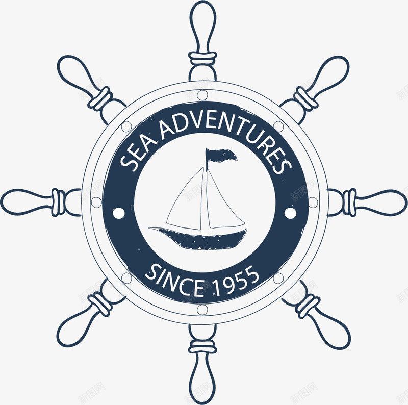 蓝色罗盘png免抠素材_新图网 https://ixintu.com 实用 帆布 帆船 手绘 海洋冒险 罗盘 蓝色 转盘