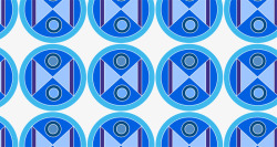 圆形镂空底纹蓝色花纹底纹高清图片