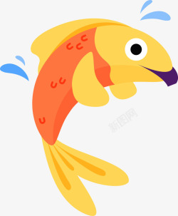 橙色小鱼世界海洋日跳起来的鱼高清图片